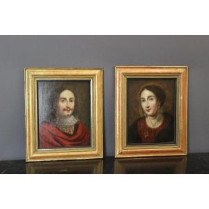 Pair Of Portraits, 17th-century French School