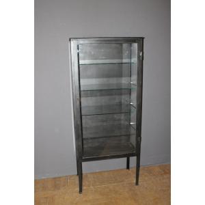 Black-lacquered Iron Display Case, Circa 1920