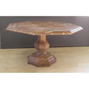 Table en marbre de style louis XIV , longueur 140 cm , XXe