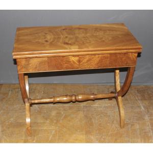 Table à Jeux Charles X en Frêne XIX