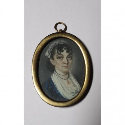 Miniature On Ivory Representative A Woman XIX