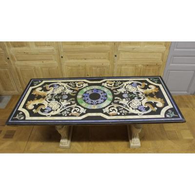 Table Rectagulaire En Scagliola Début XX