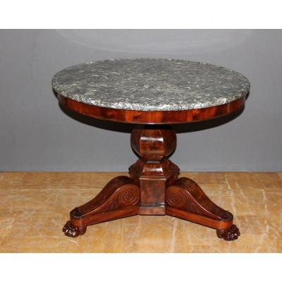 Mahogany Restoration Period Pedestal Table