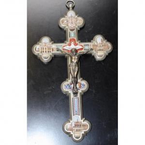 Crucifix En Micro-mosaïques Représentant Des Monuments De Rome Par Stocker 