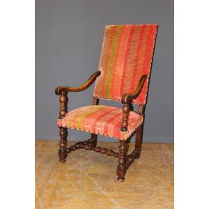 Fauteuil Louis XIII En Noyer XVIII