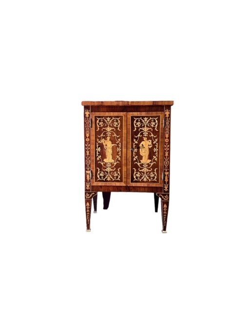 Neoclassical Inlaid Chest Of Drawers In The Style Of Giuseppe Maggiolini (1738-1814)-photo-4