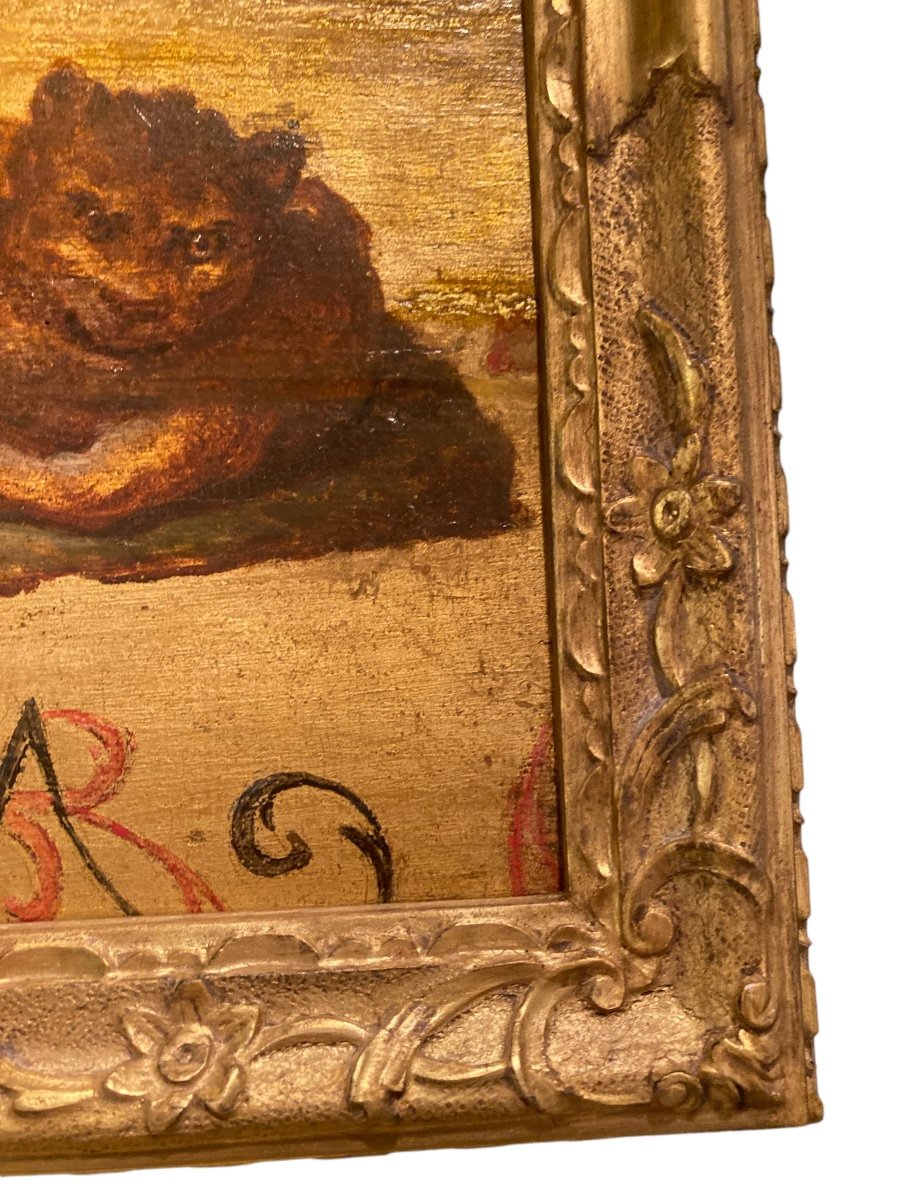 18th Century Italian Maestro Pair Of Allegorical Paintings: Africa And America-photo-3