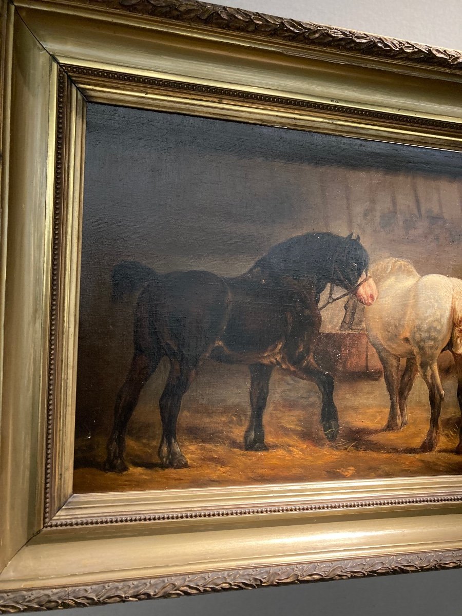 « chevaux à L’écurie » D’après Dubuisson 1882-photo-1