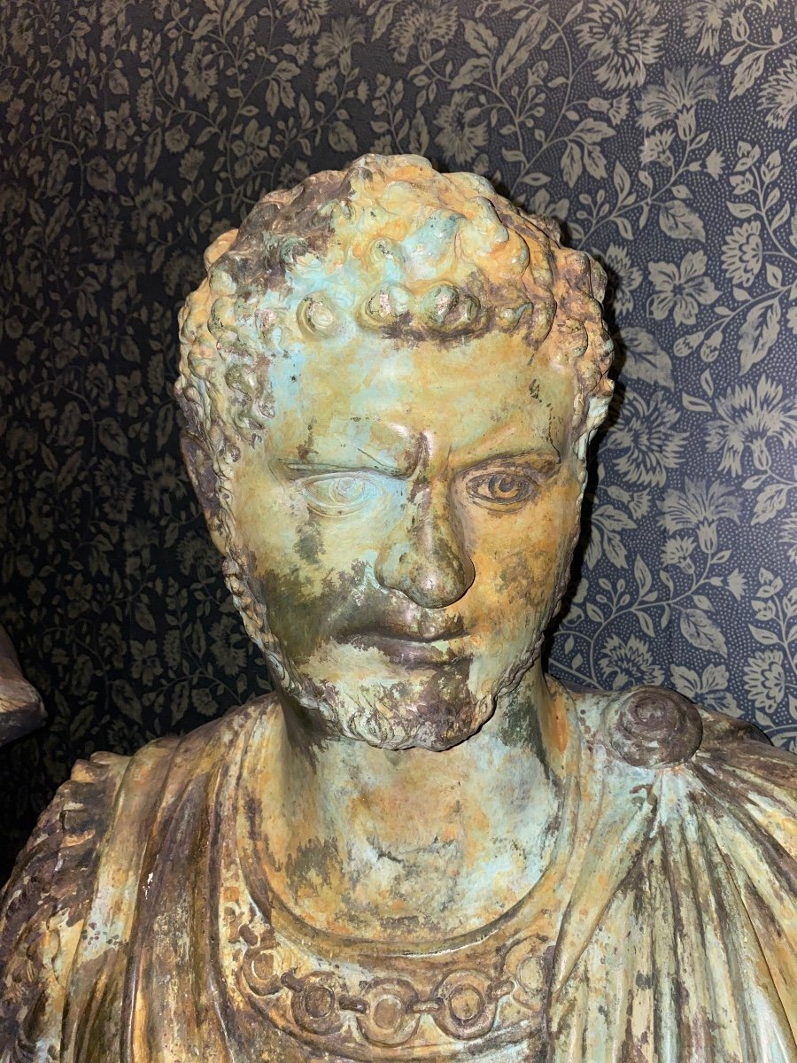 4 Bronze Busts - Roman Emperors-photo-4