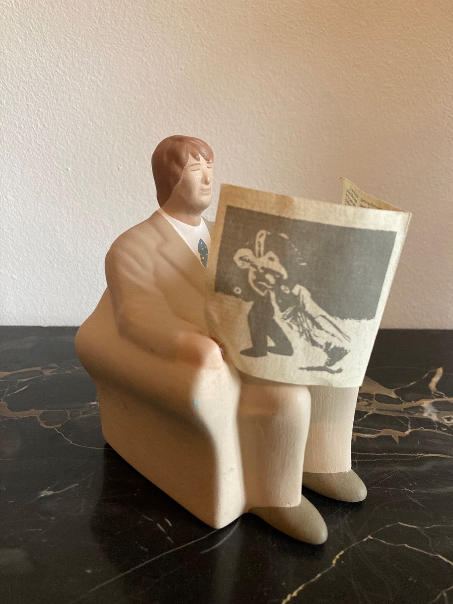 L’aquilone « Homme en costume lisant le journal »-photo-2