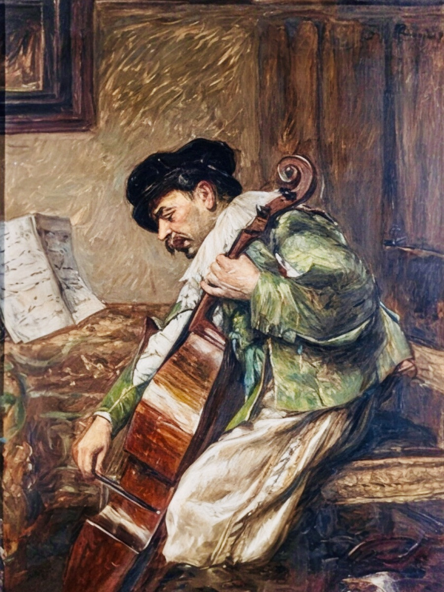Ferdinand ROYBET (1840-1920)  Le violoncelliste-photo-3