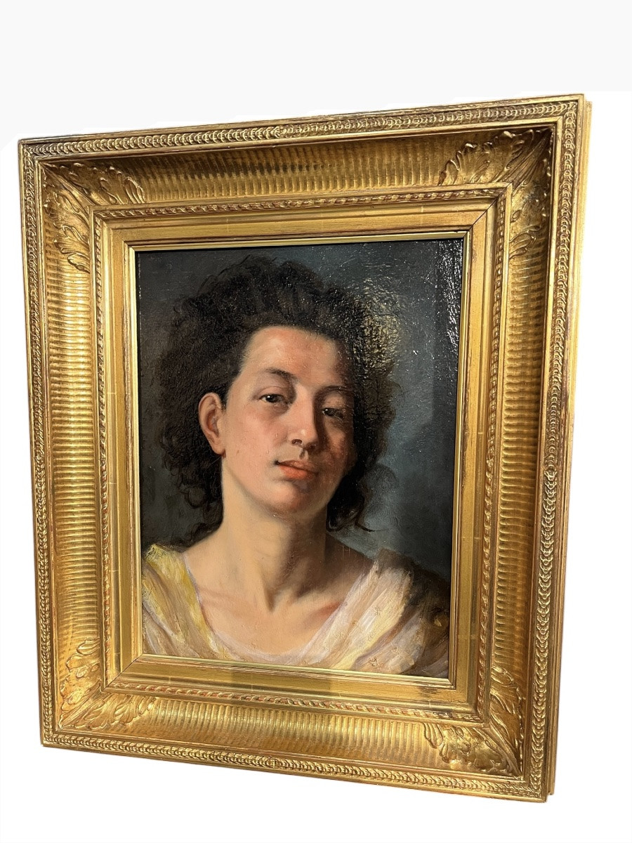 Portrait Of A Man, "circle Of" Hippolyte Flandrin (1809-1864)-photo-3