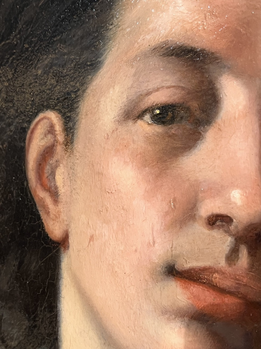 Portrait Of A Man, "circle Of" Hippolyte Flandrin (1809-1864)-photo-5