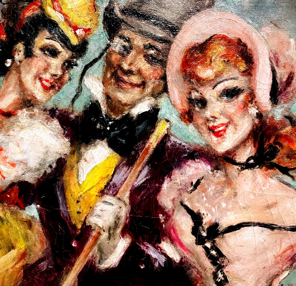 Marcel Bloch (XXe siècle) - Danseurs devant le Moulin Rouge, 1961-photo-4