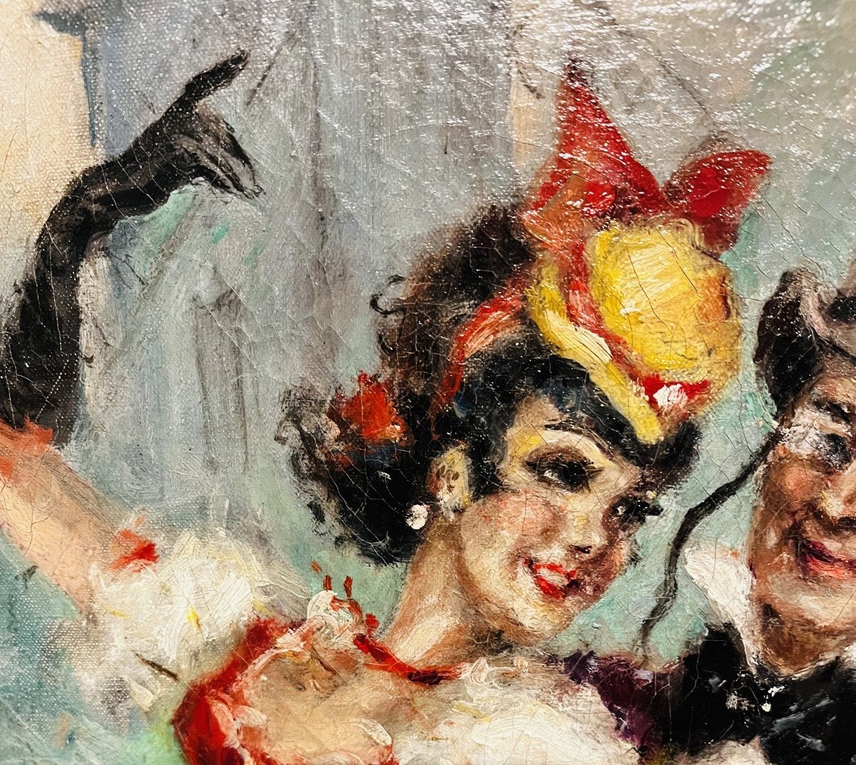 Marcel Bloch (XXe siècle) - Danseurs devant le Moulin Rouge, 1961-photo-4