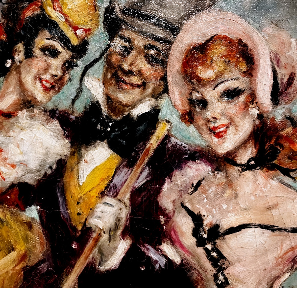 Marcel Bloch (XXe siècle) - Danseurs devant le Moulin Rouge, 1961-photo-7