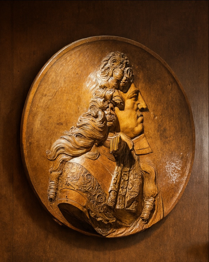 Louis XIV  médaillon,  Louis XIV