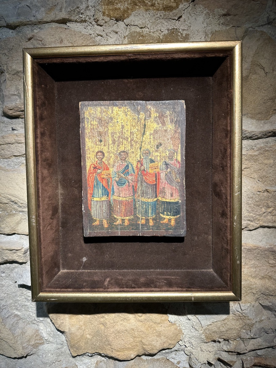 19th Century - Icon On A Gold Background - 19th Century-photo-4