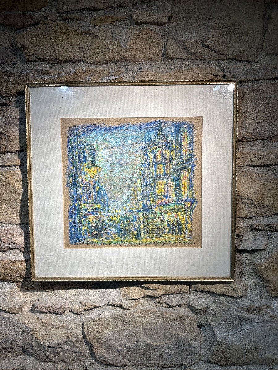 Valentin Blinov (né en Russie en 1944) Souvenir de Paris – Boulevard Montmartre-photo-1