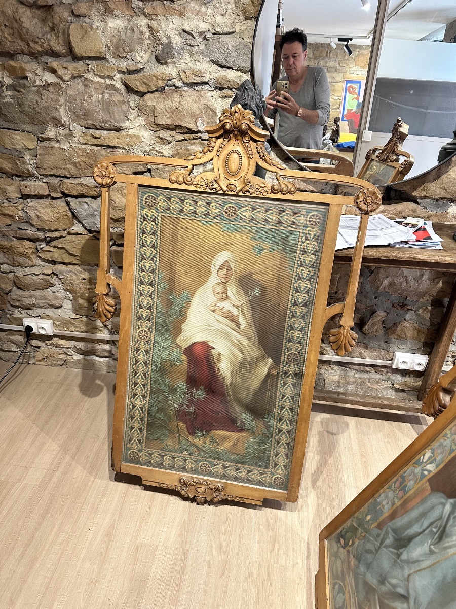 Paire de Grands Tableaux d’Après William-Adolphe Bouguereau – Fin du XIXe -photo-8