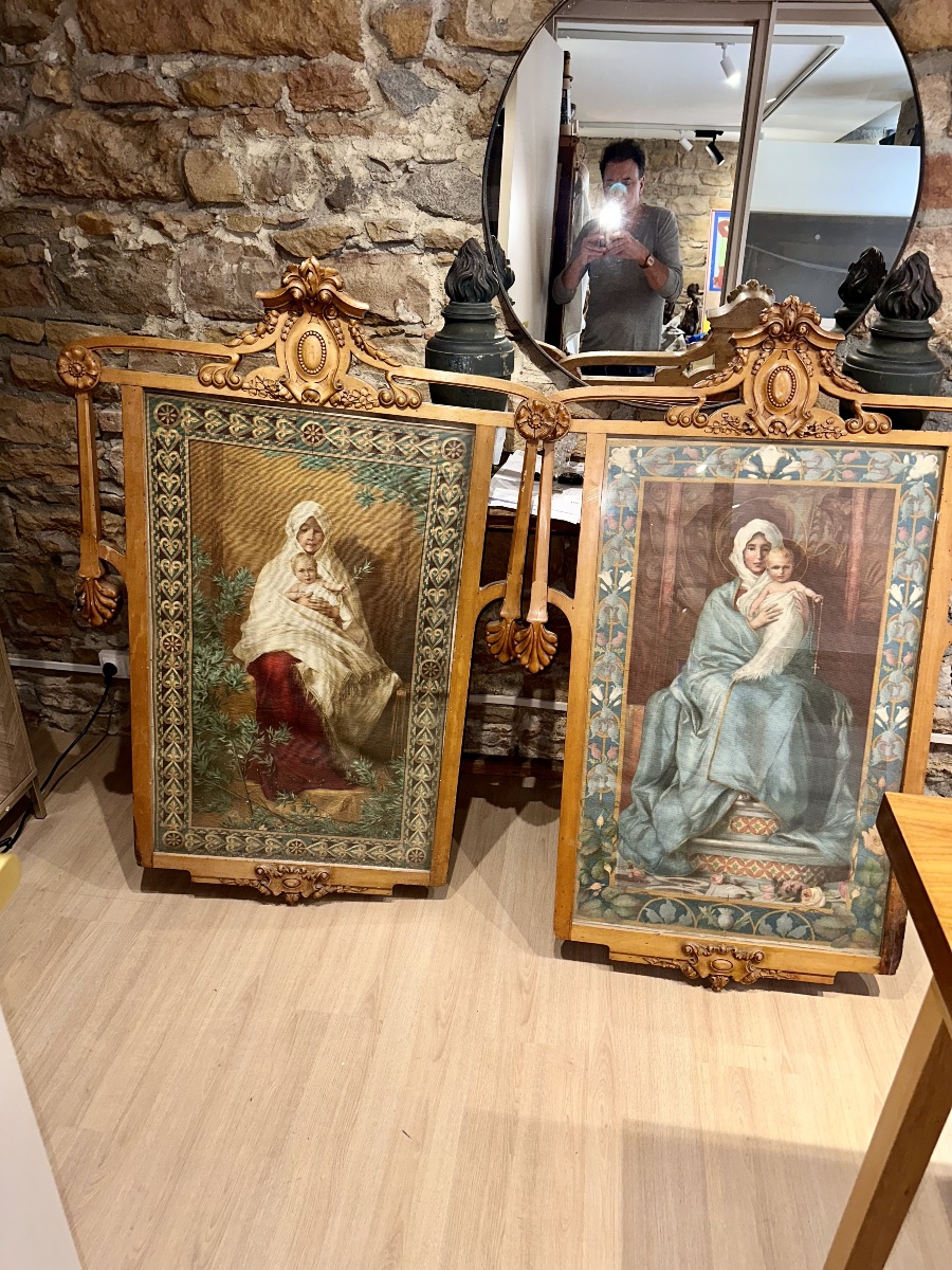 Paire de Grands Tableaux d’Après William-Adolphe Bouguereau – Fin du XIXe 