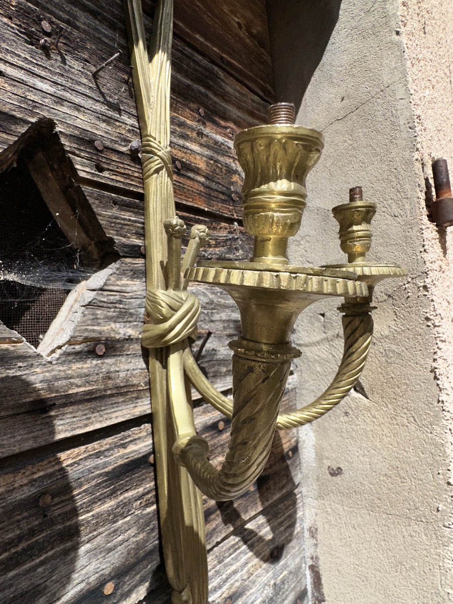 Set Of Four Louis XVI-style Wall Sconces -photo-3