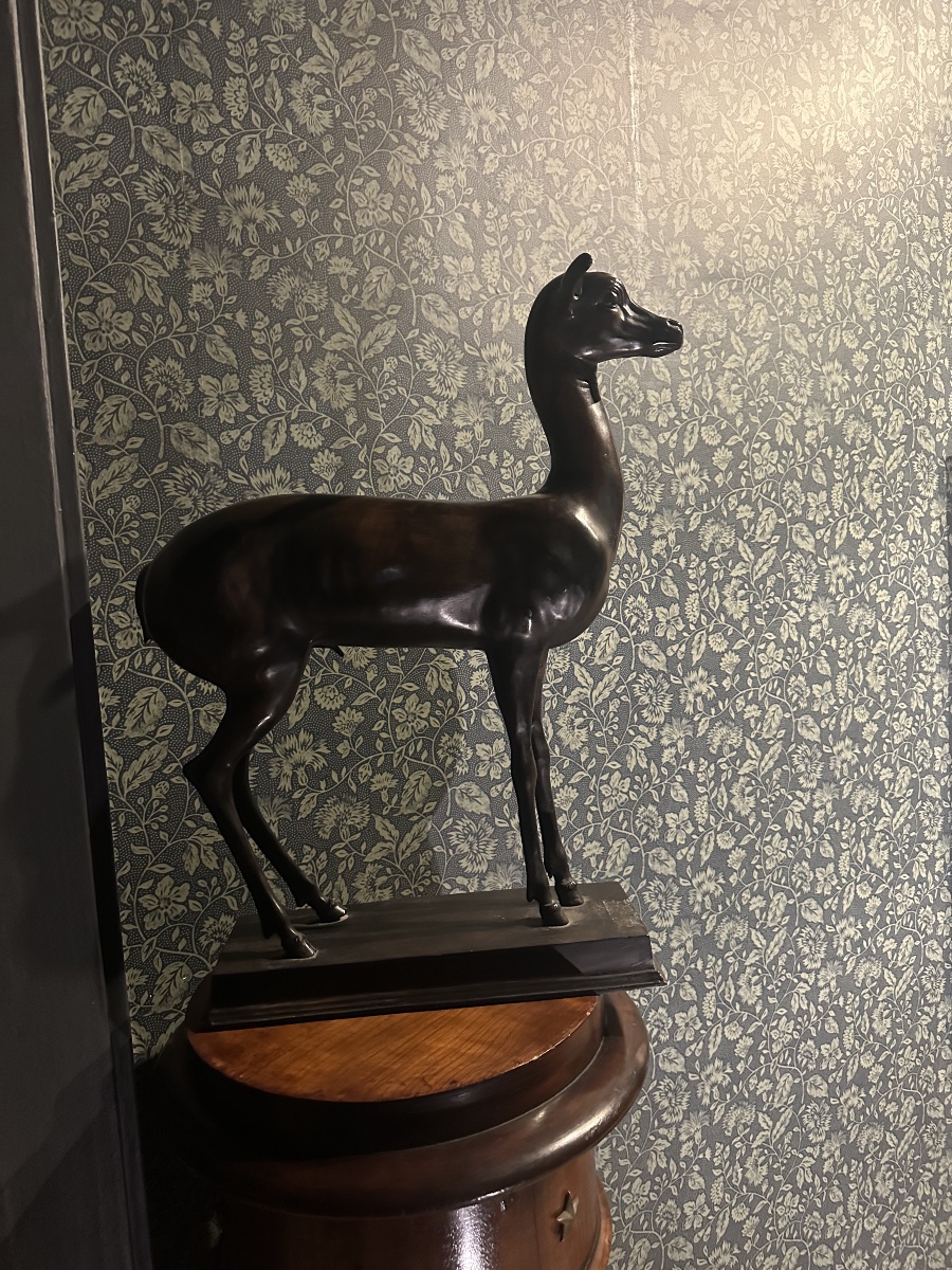 Grande antilope  en bronze patiné -photo-1