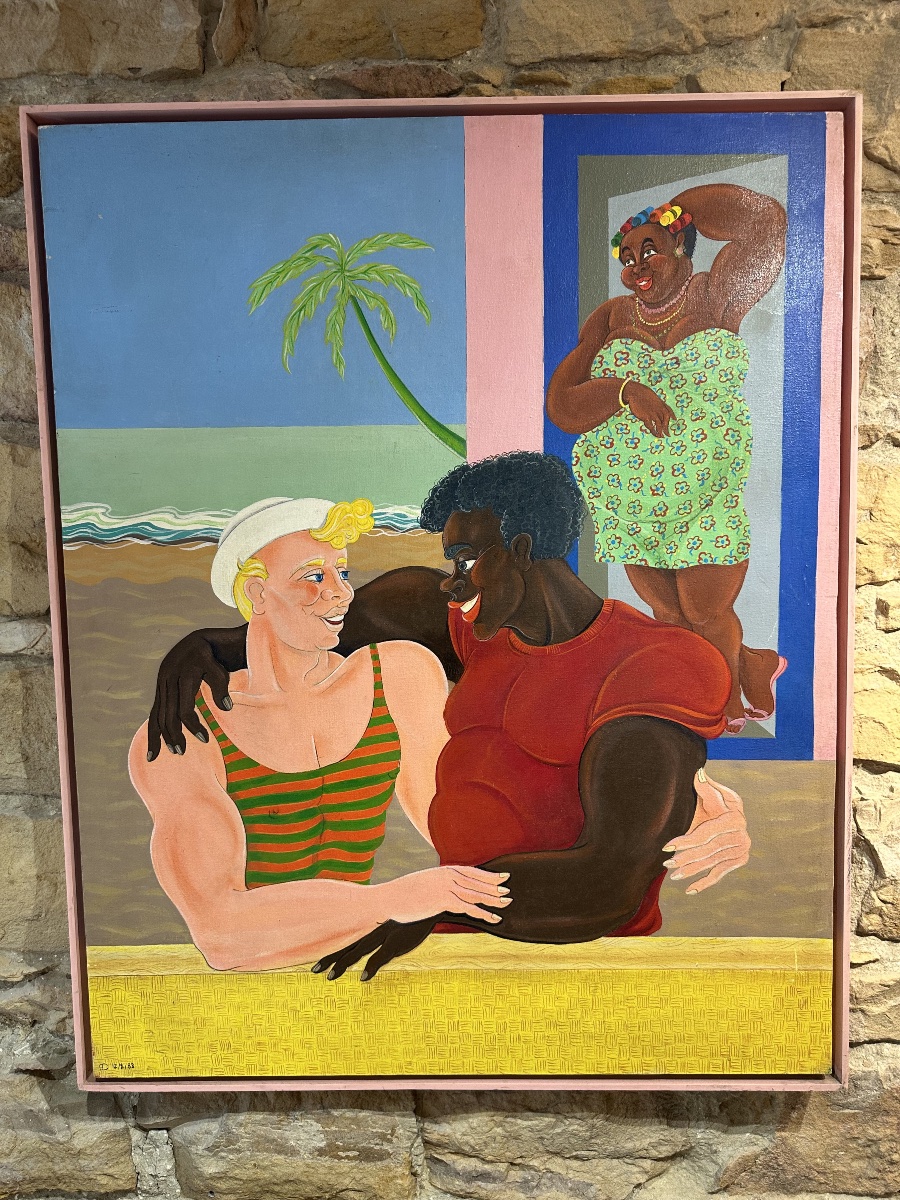 Couple enlacé dans un jardin tropical – Fortaleza (Brésil), 1983-photo-4