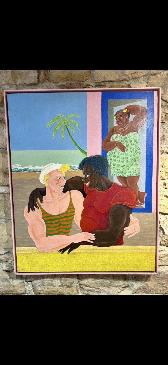 Couple enlacé dans un jardin tropical – Fortaleza (Brésil), 1983