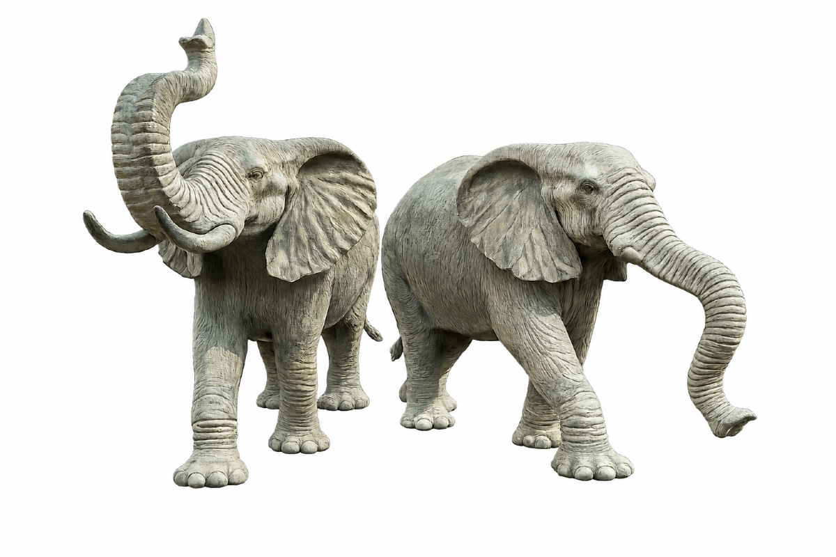 Pair Of Large Bronze Sculptures