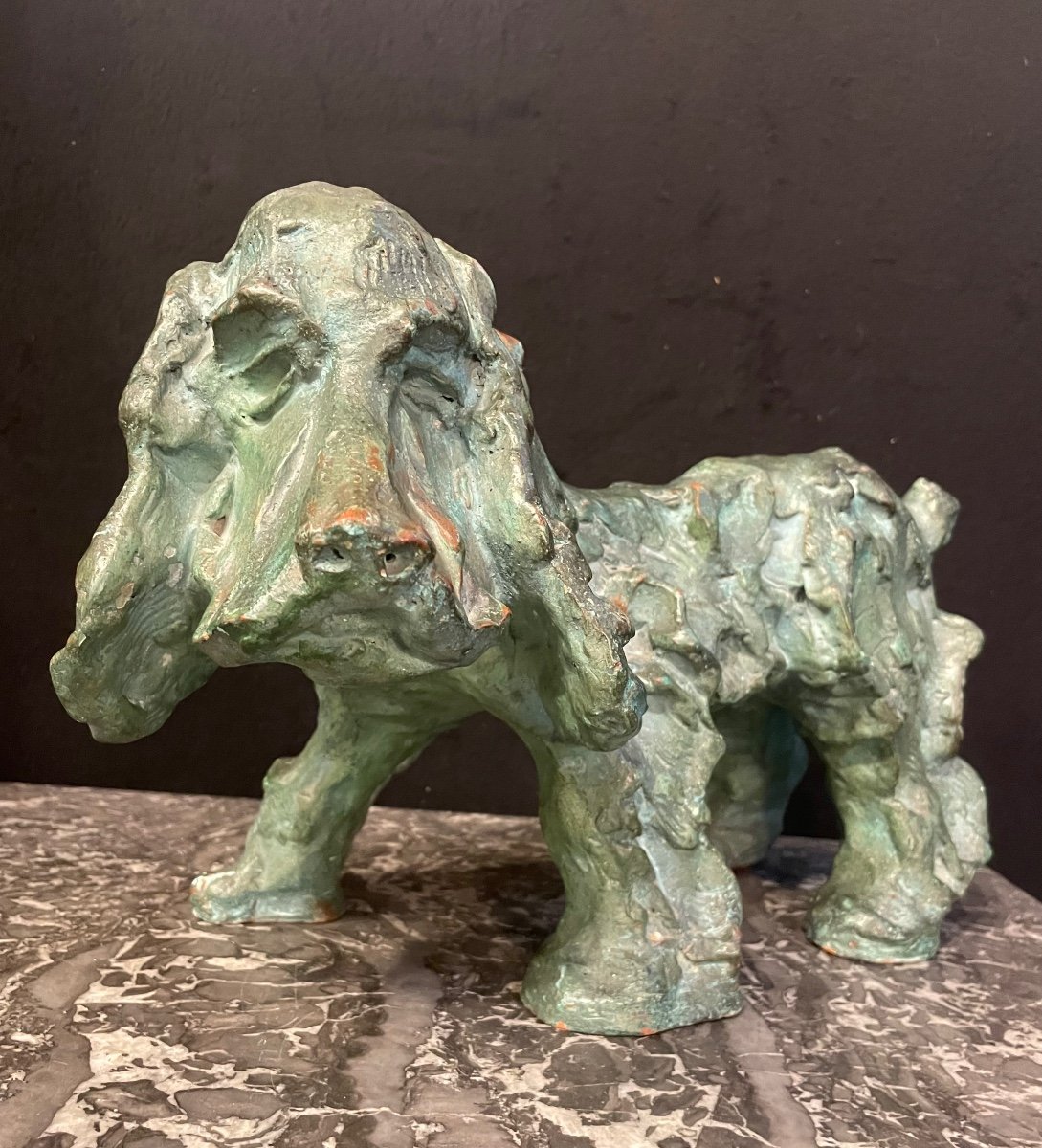 Gambino J.f. (attr), Sculpture Terracotta, Signed, Ca 2000