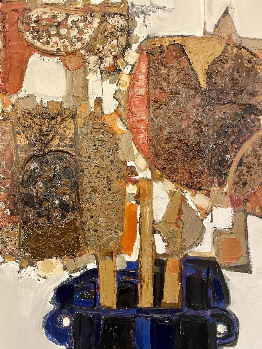 Jacques Pouchain, Sunflowers, Oil On Canvas, Signed, Ca1970, Dim: 149x100cm-photo-3