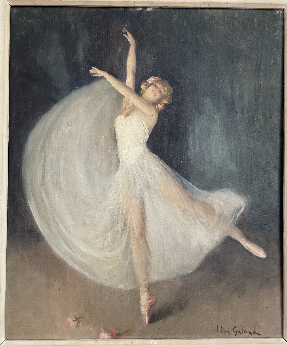 Léon Galland, The Ballerina, Hst, Signed, Ca1920, Dim: 56x47cm - Grand Prix De Rome.-photo-2