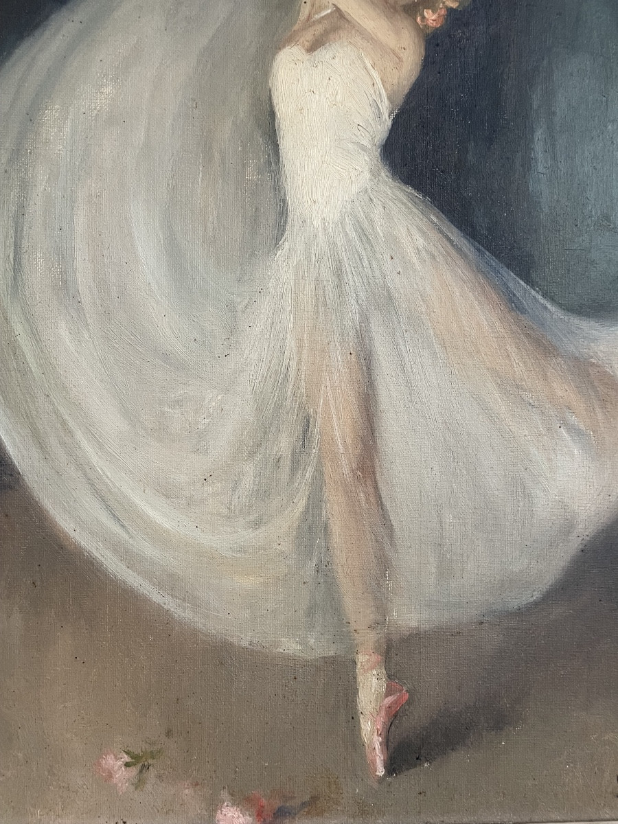 Léon Galland, The Ballerina, Hst, Signed, Ca1920, Dim: 56x47cm - Grand Prix De Rome.-photo-3