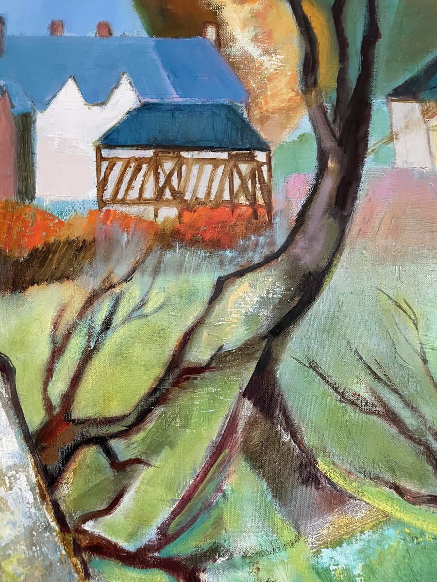 André Duret (1921-2014), Autumn In Normandy, Hst, Signed, Ca 1970, Dim: 90x115 Cm, Framed.-photo-2