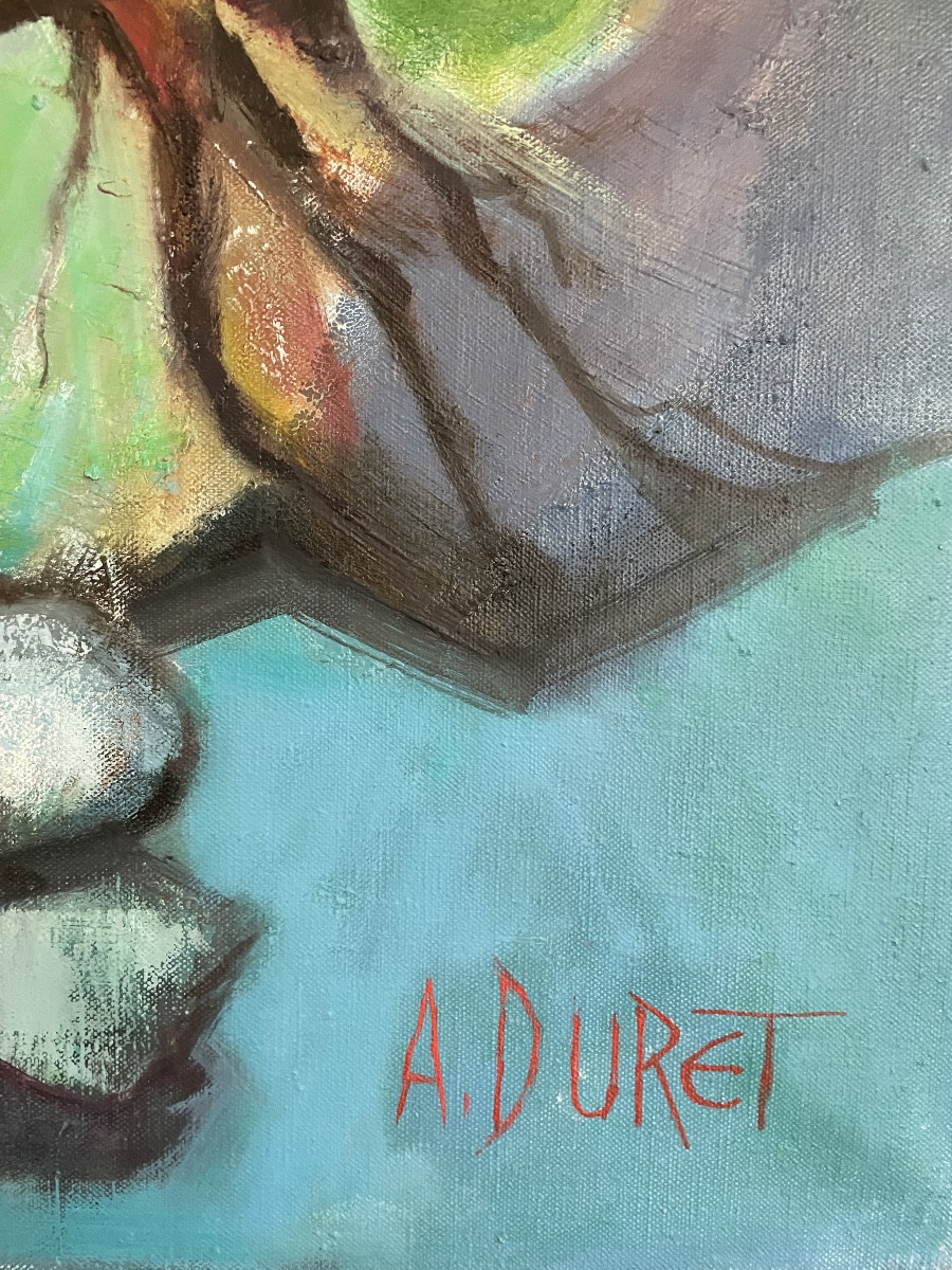 André Duret (1921-2014), Autumn In Normandy, Hst, Signed, Ca 1970, Dim: 90x115 Cm, Framed.-photo-6