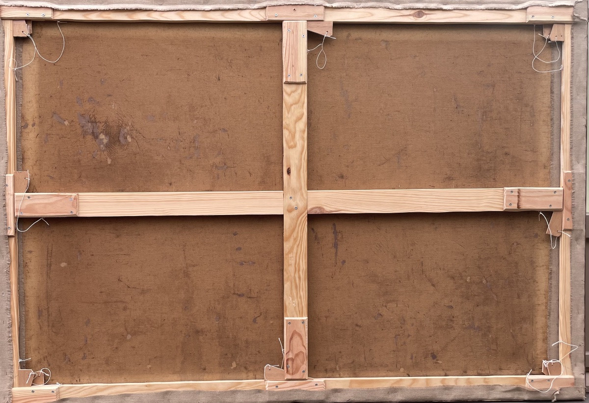 J.F. Brémond (1807-1868), la chasse aux cerfs, hst, signée, 1849, dim: 120x178cm, encadrée -photo-7