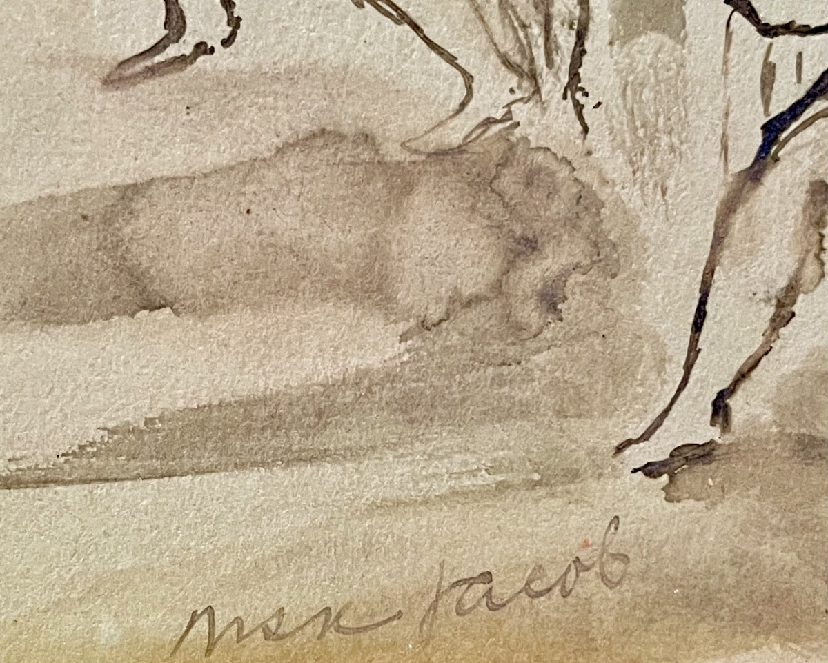 Max Jacob (1876-1944), cavaliers et amazones, encre, gouache et aquarelle sur papier, signée -photo-8