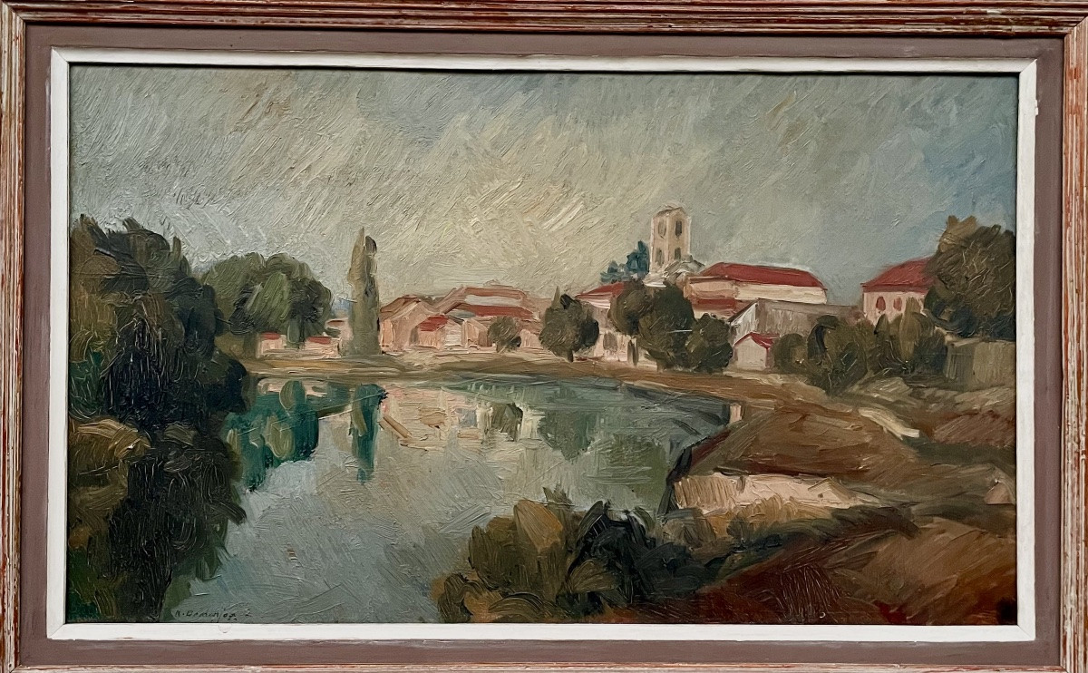 Raoul Domenjoz (1896-1978), The Village In Perspective, Hst, Signed, Ca 1950, Size: 55x38cm.-photo-4