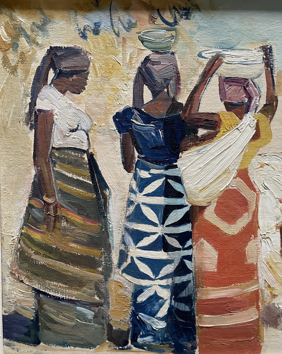 Ferdinand Pire (1943-), Market Scene, Oil On Panel, Signed, Ca1970, Framed.-photo-5