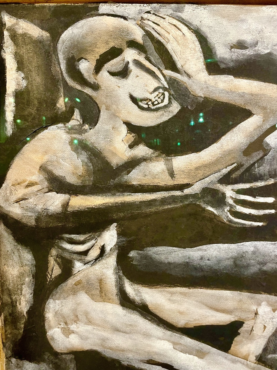 Serge Vandercam (1924-2005), collage et gouache sur papier,  1949, expo Musée d’Ostende 1999.-photo-3