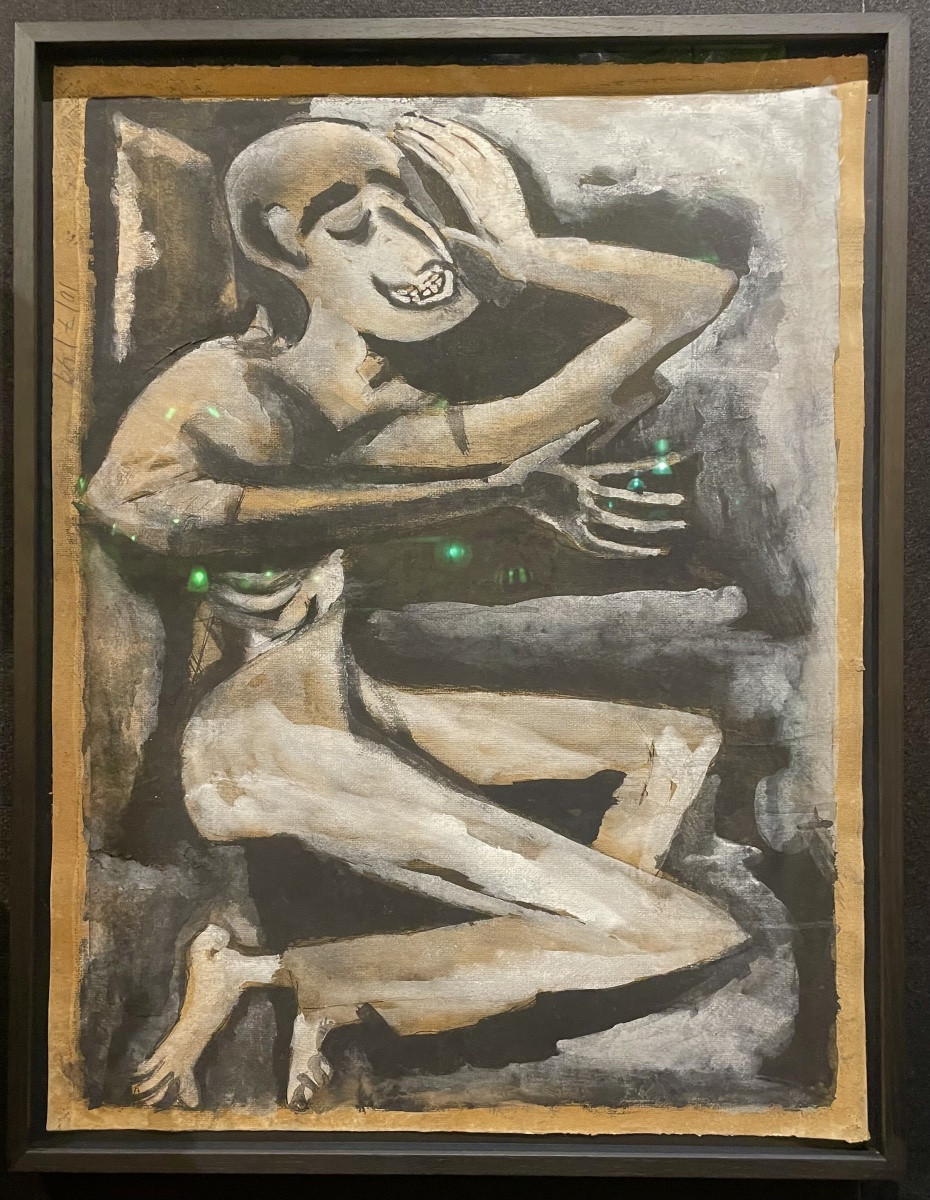 Serge Vandercam (1924-2005), collage et gouache sur papier,  1949, expo Musée d’Ostende 1999.-photo-4