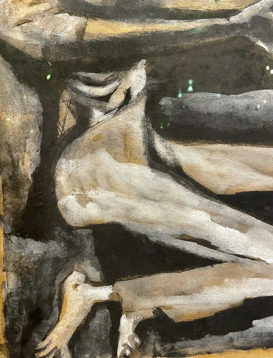 Serge Vandercam (1924-2005), collage et gouache sur papier,  1949, expo Musée d’Ostende 1999.-photo-1