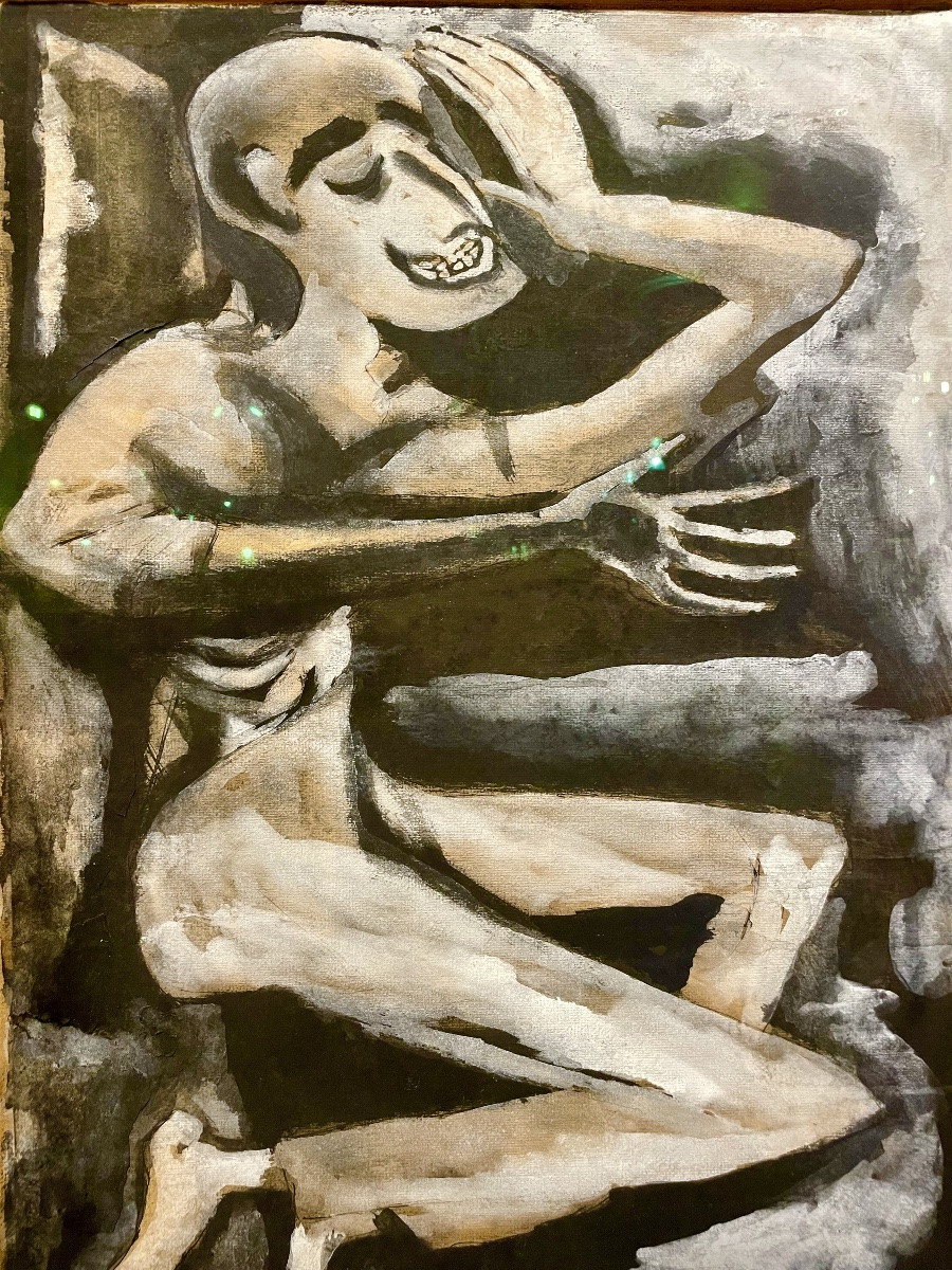 Serge Vandercam (1924-2005), collage et gouache sur papier,  1949, expo Musée d’Ostende 1999.-photo-2