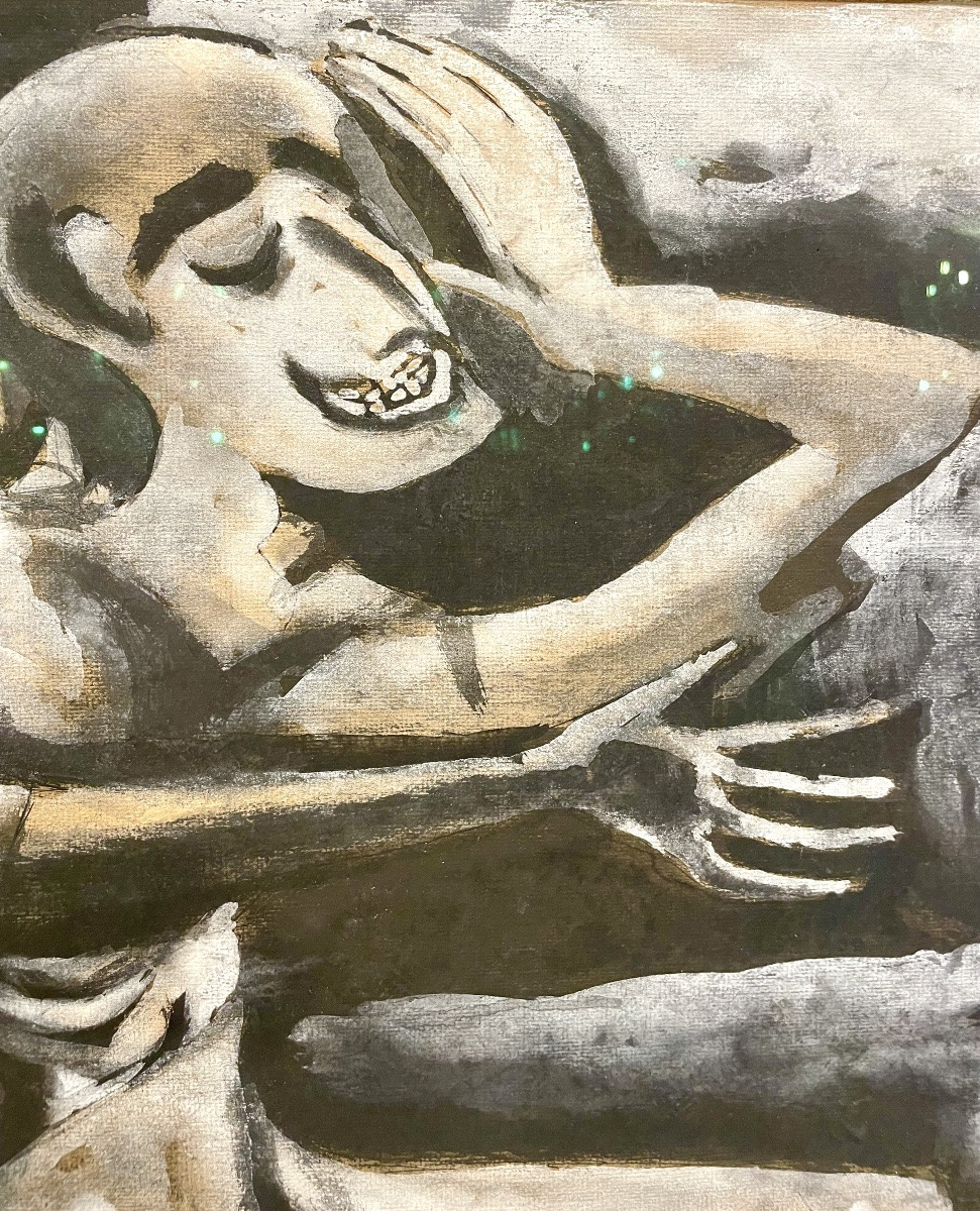 Serge Vandercam (1924-2005), collage et gouache sur papier,  1949, expo Musée d’Ostende 1999.-photo-3