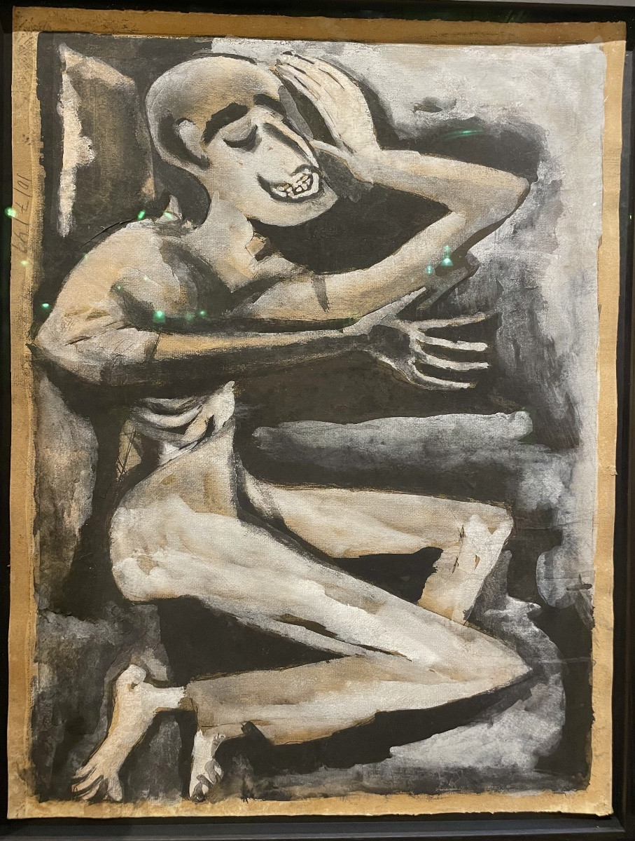 Serge Vandercam (1924-2005), collage et gouache sur papier,  1949, expo Musée d’Ostende 1999.-photo-4