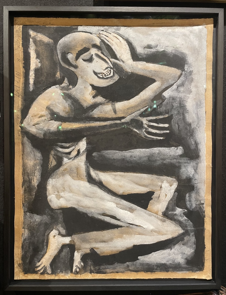 Serge Vandercam (1924-2005), collage et gouache sur papier,  1949, expo Musée d’Ostende 1999.