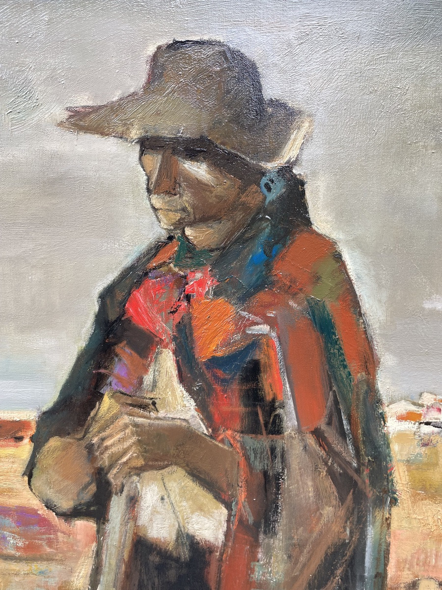 Marcel Cramoysan (1915-2007), Large Oil On Canvas, Signed, Ca1960, Size: 118x145 Cm, Framed-photo-2