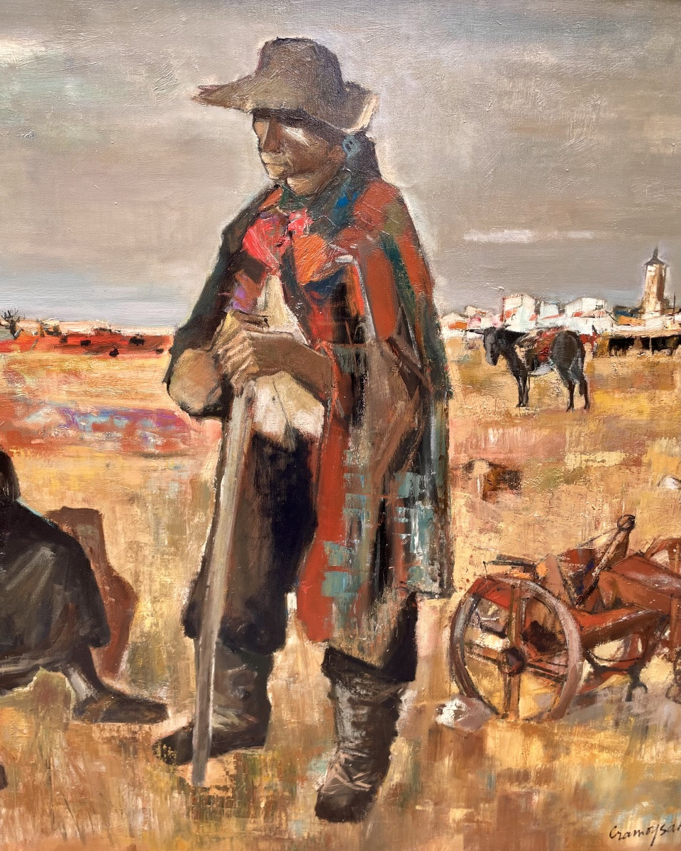 Marcel Cramoysan (1915-2007), Large Oil On Canvas, Signed, Ca1960, Size: 118x145 Cm, Framed-photo-4