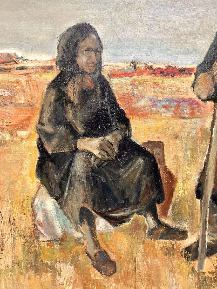 Marcel Cramoysan (1915-2007), Large Oil On Canvas, Signed, Ca1960, Size: 118x145 Cm, Framed-photo-2